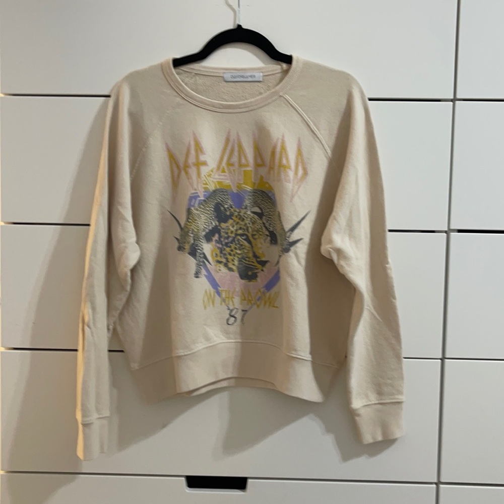 DAYDREAMER cream sweatshirt with leopard